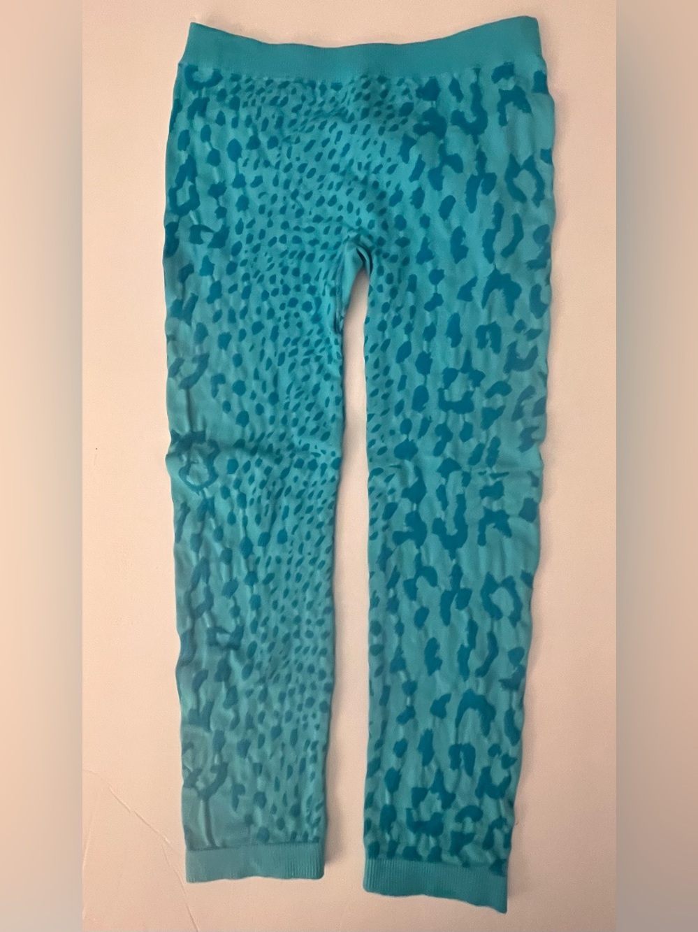 NWOT FP Movement Free People Teal Animal Print Seamless Leggings XS/S